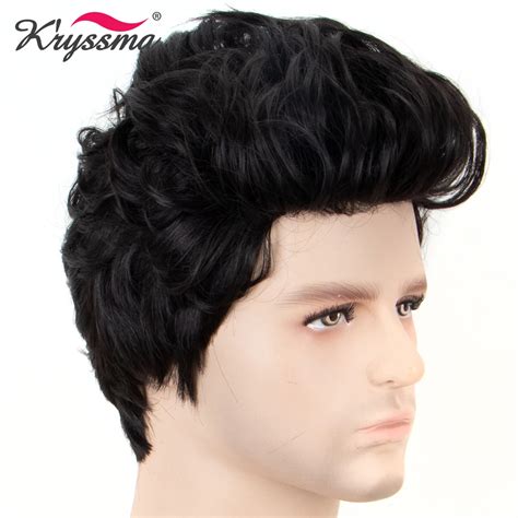 black hair male wig